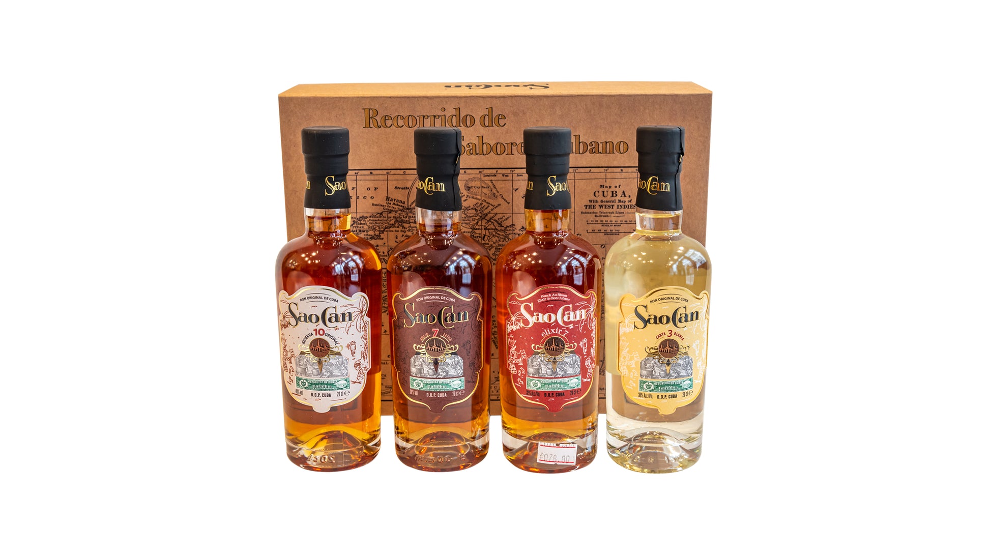 Coffret cadeaux rhum cubain Sao Can x 4