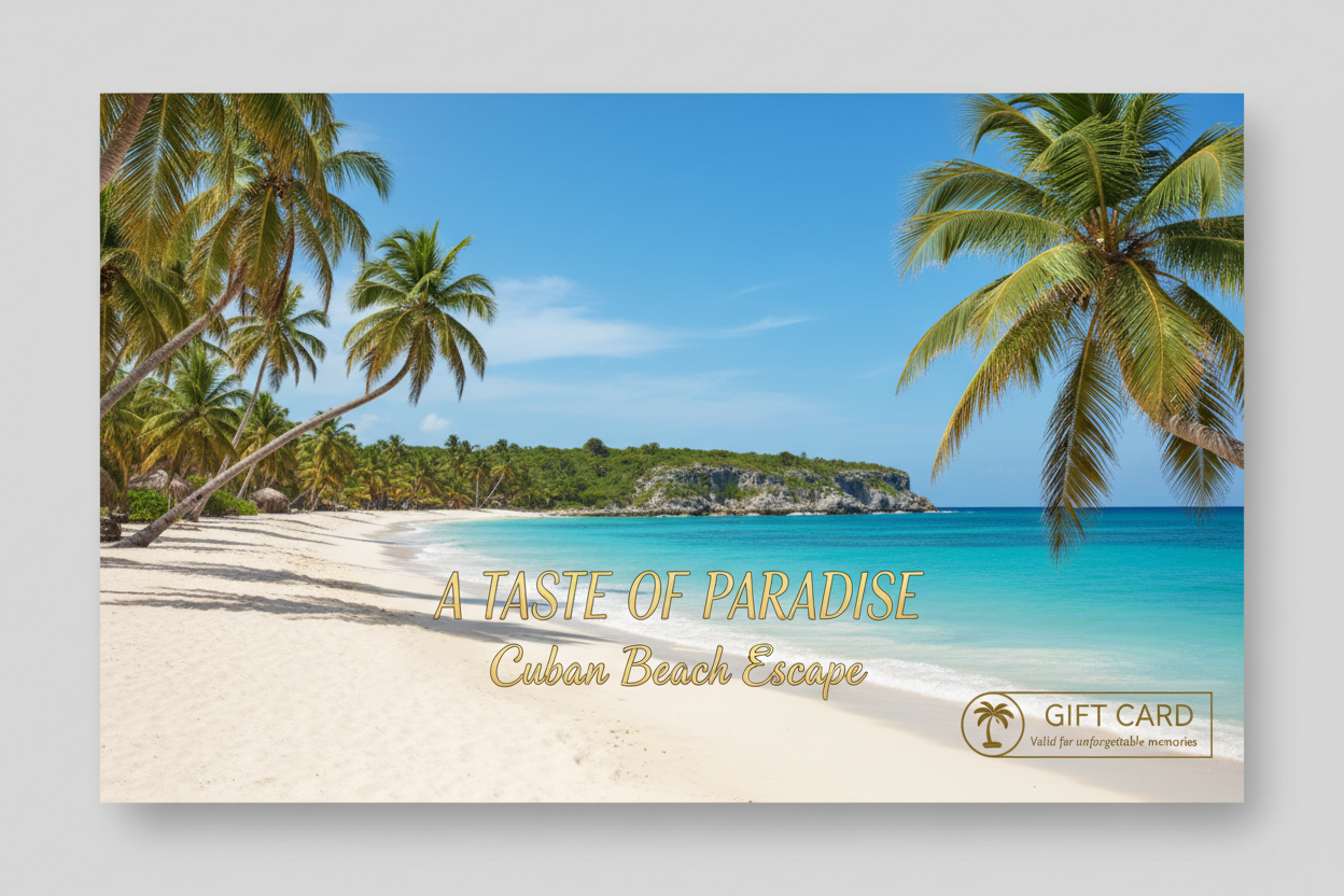 creer moi une carte cadeau de plages a cuba