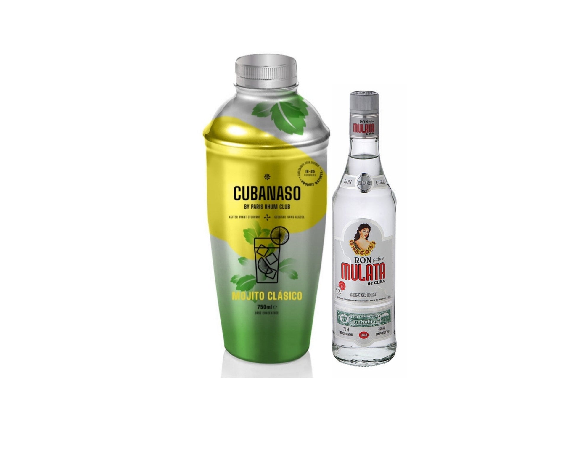 Cocktail cubanaso mojito base concentré// rhum mulata silver dry 070ml